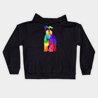 Dog Lover Gifts Mini Schnauzer Colorful Miniature Schnauzer Kids Hoodie